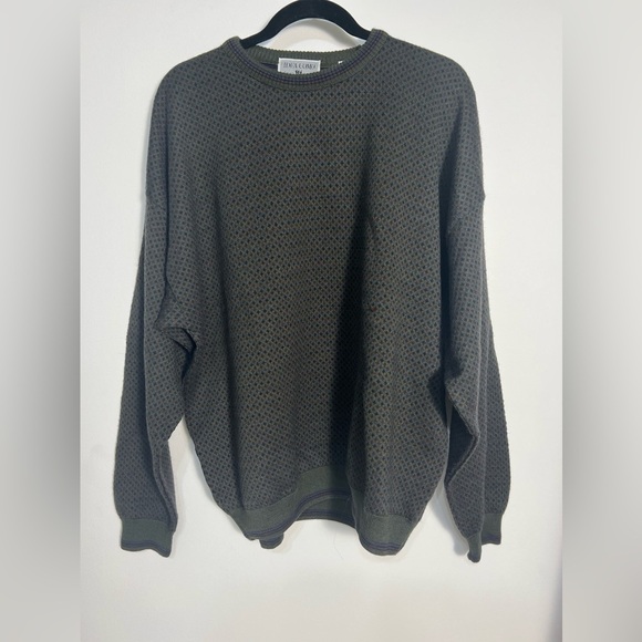Vintage Idea Uomo Sweater Mens Extra Large Green Knit Merino Wool Blend - Picture 1 of 9